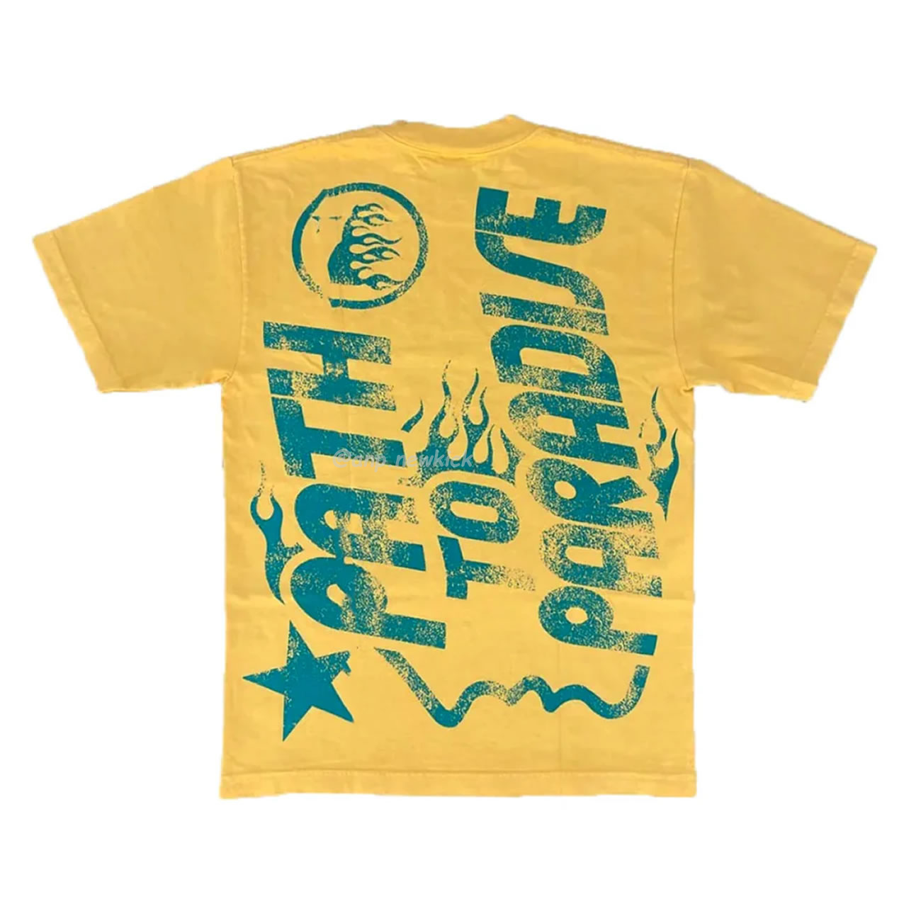 Hellstar Jesus Emblem Yellow T Shirt (3) - www.newkick.org